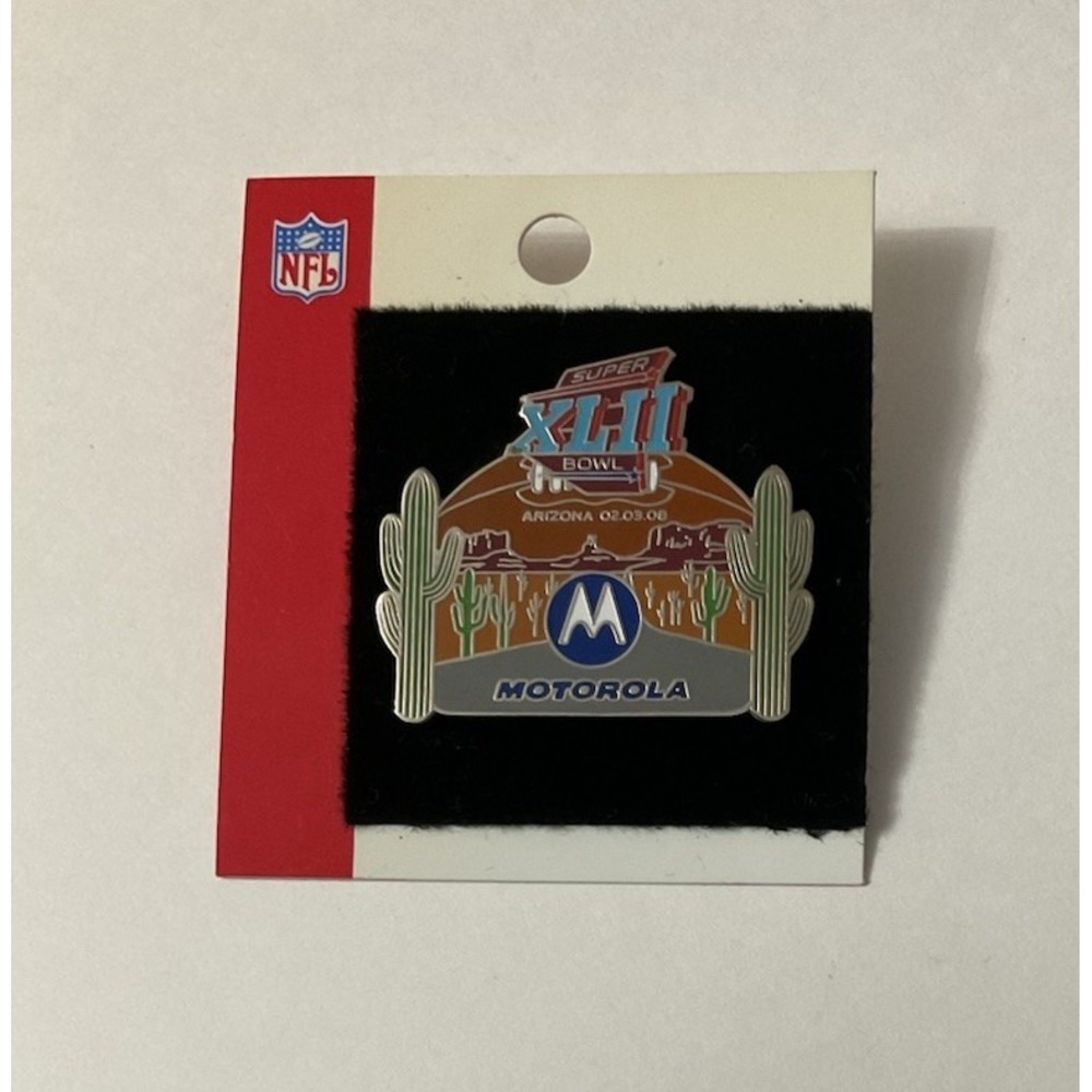 NEW 2008 Super Bowl XLII Arizona NFL Motorola Enamel Lapel Pin